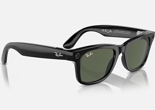 عینک هوشمند Ray-Ban Meta Wayfarer Gen 1 RW4006 سایز 50 | فریم مشکی براق و لنز G-15 Green - تصویر 2