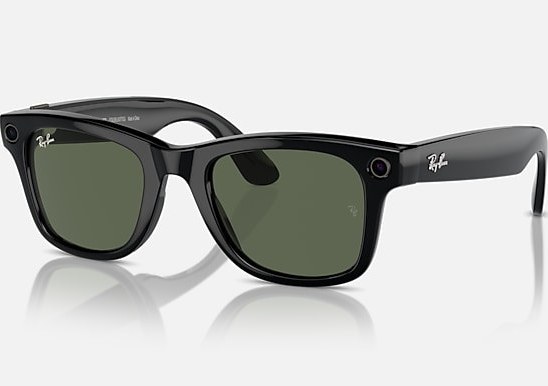 عینک هوشمند Ray-Ban Meta Wayfarer Gen 1 RW4006 سایز 50 | فریم مشکی براق و لنز G-15 Green - تصویر 3